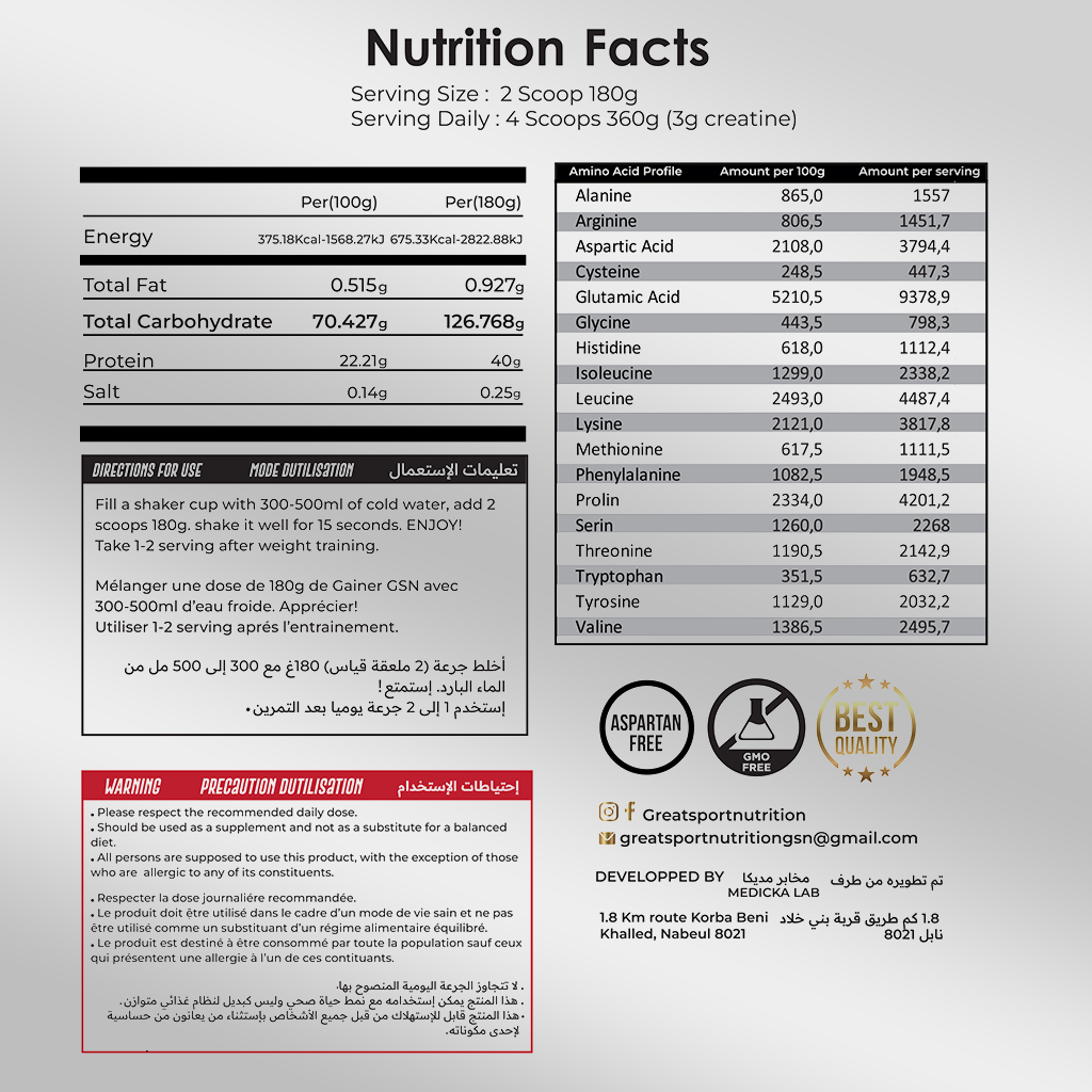 BIG MASS GAINER  6KG